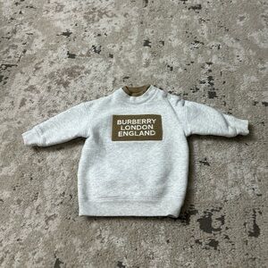 BURBERRY Girl's Fabbio Sweatshirt Dress w/ Logo Patches Size 6 Months